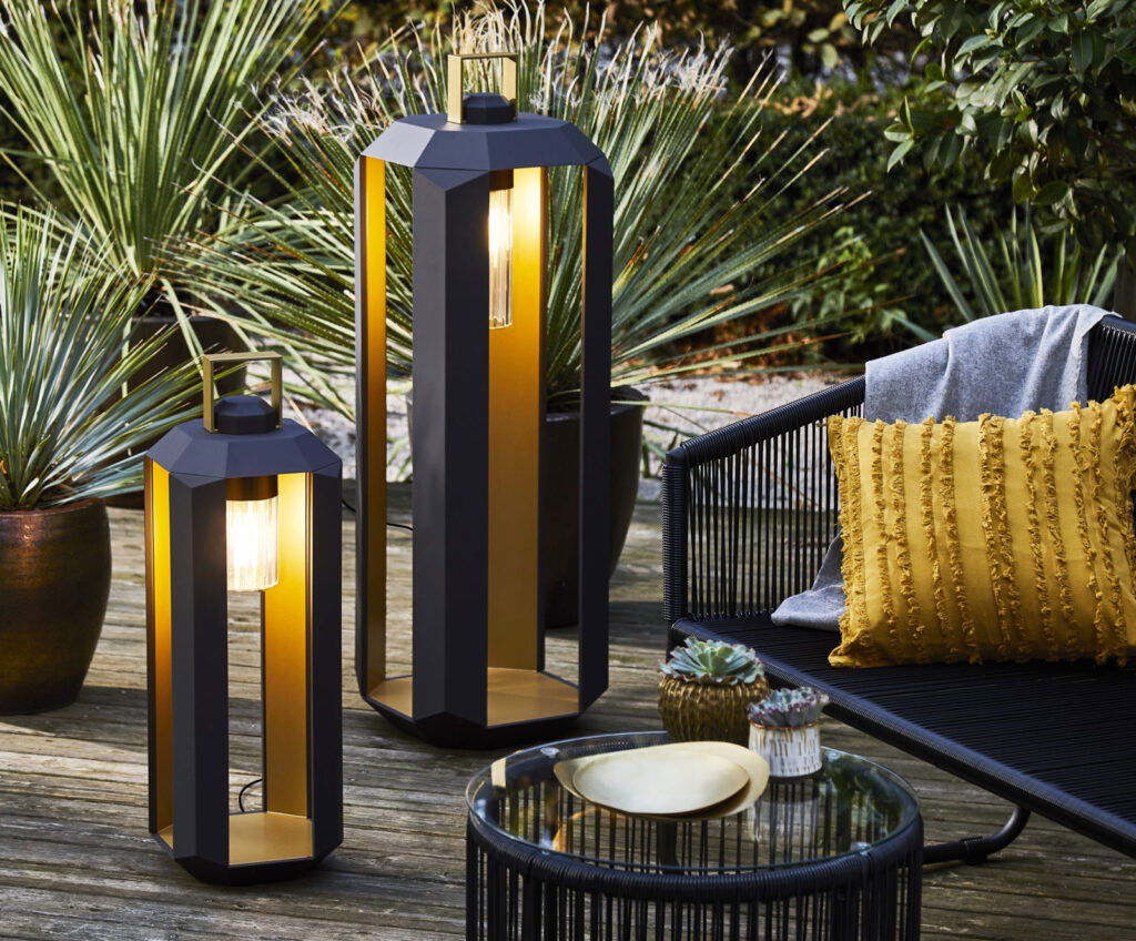 Lanterne da esterno design geometrico marchio Contardi - Cube Outdoor